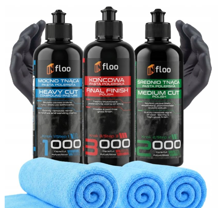 Kit de polissage 3 x 300ml différents grains