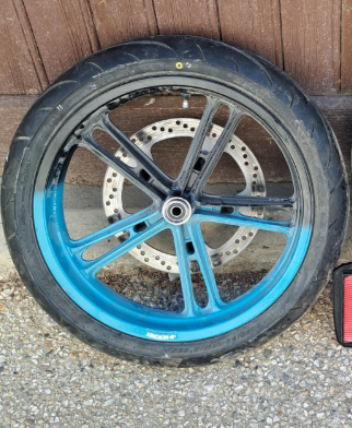 Jante avant avec pneu neuf Dunlop Qlite F YZF R125 de 2008 à 2013